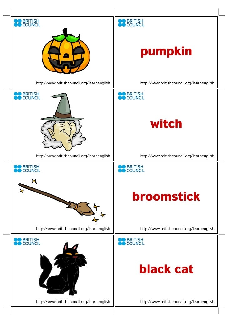 Kids Flashcards Halloween 1