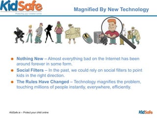 Nothing New – Almost everything bad on the Internet has been around forever in some form.Social Filters – In the past, we could rely on social filters to point kids in the right direction.The Rules Have Changed – Technology magnifies the problem, touching millions of people instantly, everywhere, efficiently.Magnified By New Technology