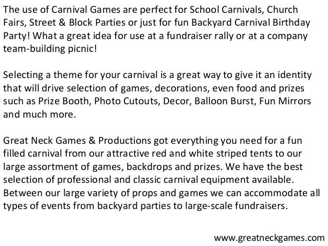 Kids Carnival Party Rental For Your Events By Gng