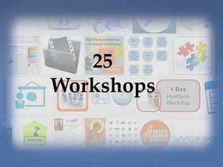 25
Workshops
 