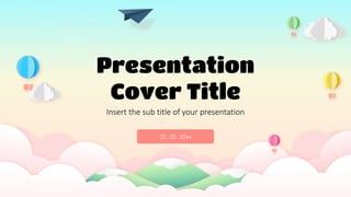 Presentation
Cover Title
Insert the sub title of your presentation
00. 00. 20xx
 
