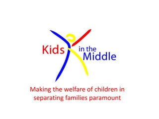 Making the welfare of children in
separating families paramount
 