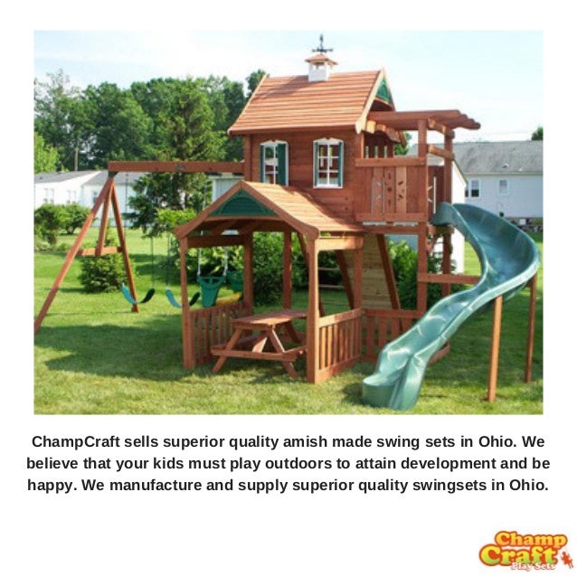 amish wooden swing sets