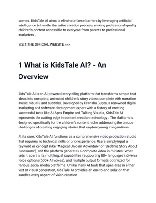 KidsTale AI Review - Create Magical Kids’ Story Videos in 2 Minutes.pdf