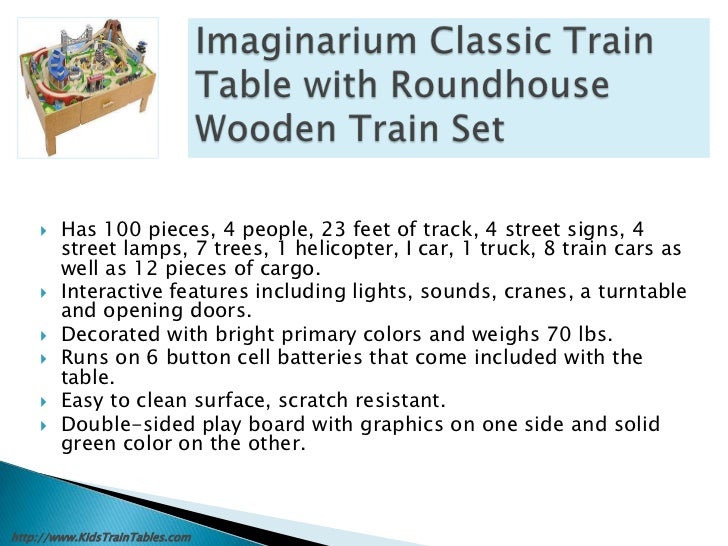 classic train table with roundhouse