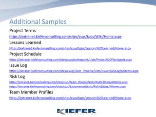 A comprehensive project plan