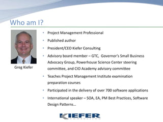Who am I?Project Management Professional