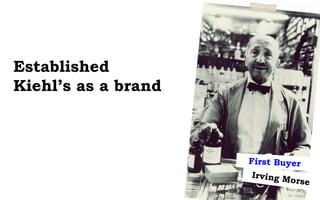 Established
Kiehl’s as a brand
 