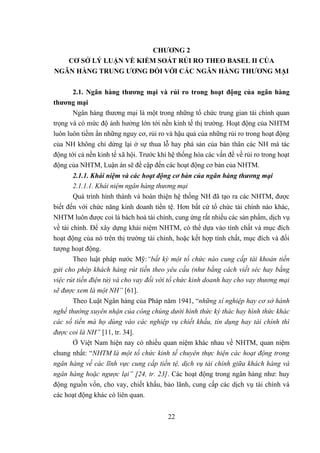 Kiểm soát rủi ro trong hoạt động của các ngân hàng thương mại, HOT | PDF