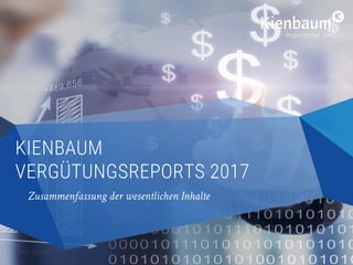 1
Zusammenfassung der wesentlichen Inhalte
KIENBAUM
VERGÜTUNGSREPORTS 2017
Wien/ Juni 2017
 