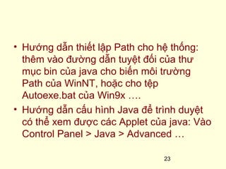 gioi thieu ve java | PPT
