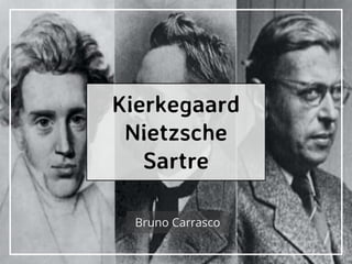 Kierkegaard
Nietzsche
Sartre
Bruno Carrasco
 