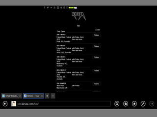 Gabi Thomas:Kiesza Website Research