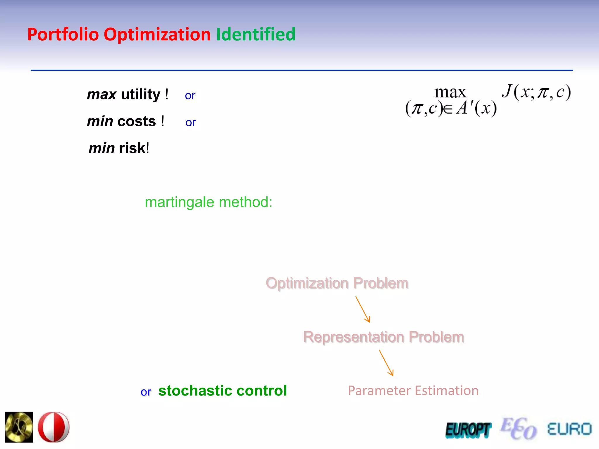 Financial Dynamics IdentifiedTikhonovregularizationconic quadratic programmingInterior Point Methods
