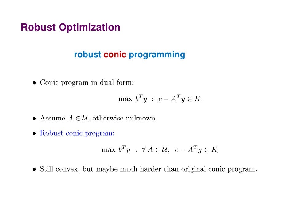 Robust Definition Program