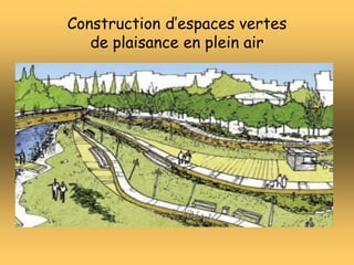 Construction d’espaces vertes
de plaisance en plein air
 