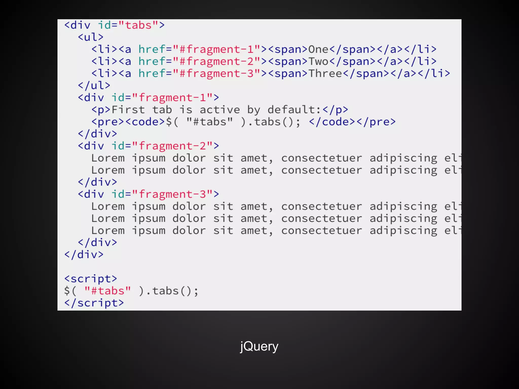 jQuery
 
