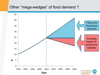 Other “mega-wedges” of food demand ? Filling the Production Demand Avoiding losses of  productive capacity 