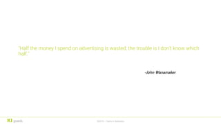 "Half the money I spend on advertising is wasted; the trouble is I don't know which
half."
-John Wanamaker
©2019 – Darts in darkness
 