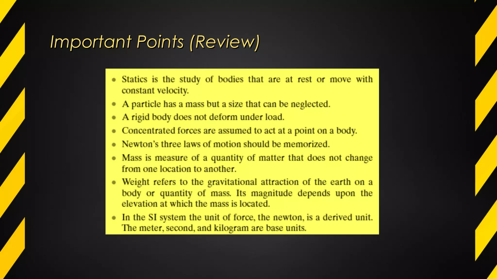 Important Points (Review)Important Points (Review)
 