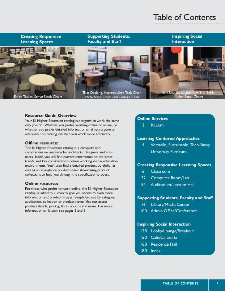 Longo Ki University College Furniture Catalog 2012