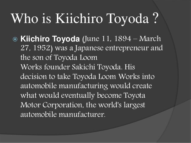 Kiichiro toyoda