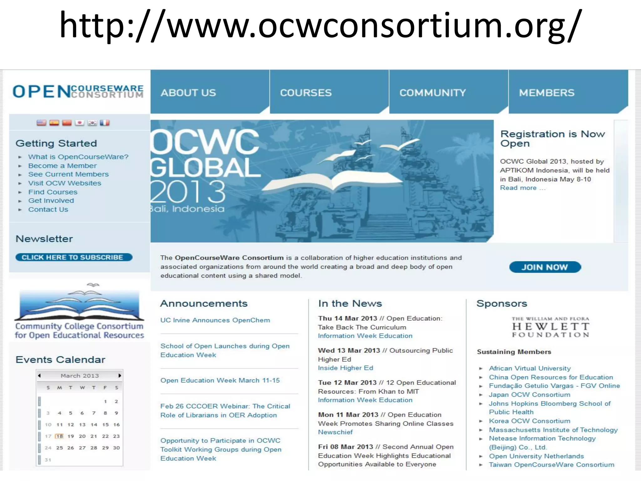 http://www.ocwconsortium.org/
 