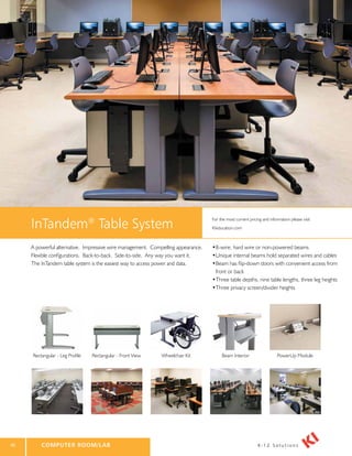 Intandem Table Longo KI School Classroom Furniture Catalog (2012) catalog | PDF