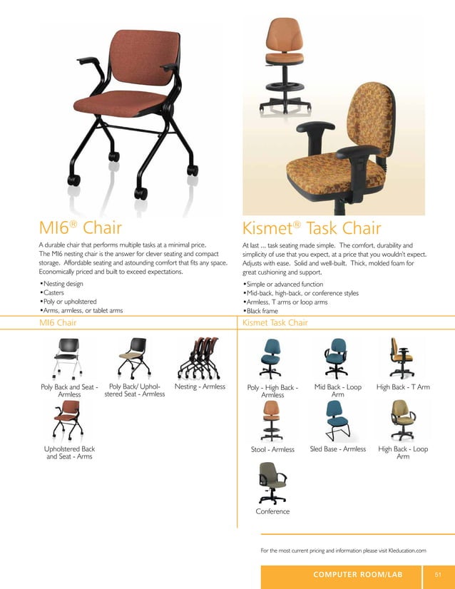 Longo KI School Classroom Furniture Catalog (2012) catalog