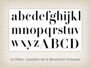 Kikk 2011 - De Garamont à Hoefler, une nouvelle typographie pour une nouvelle ère. 