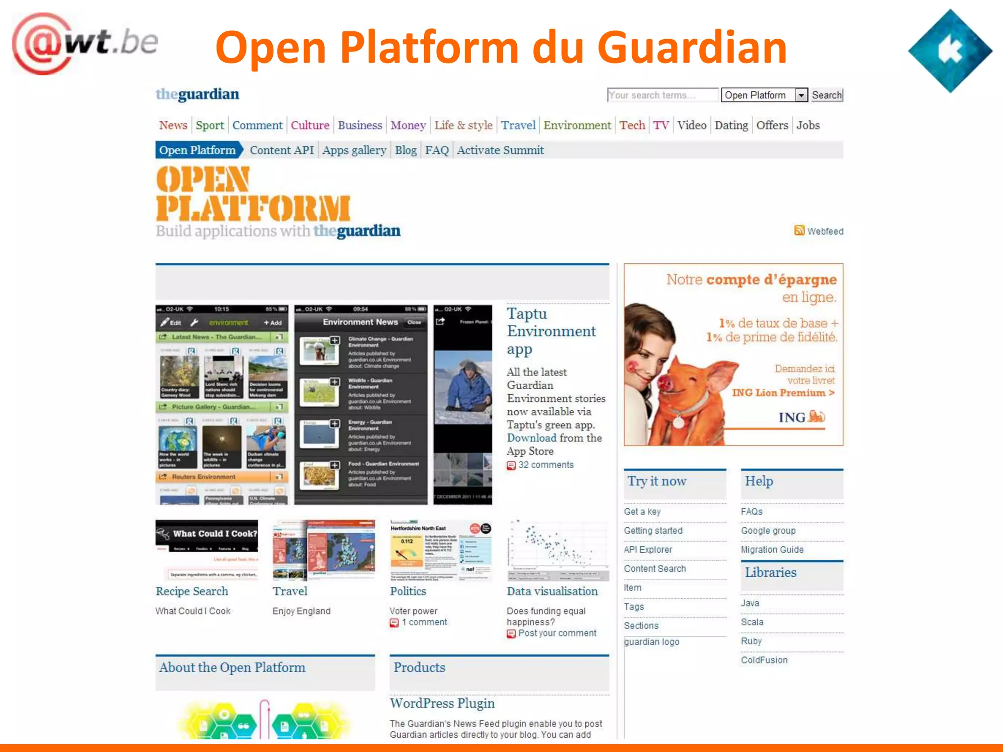 Open Platform du Guardian
 