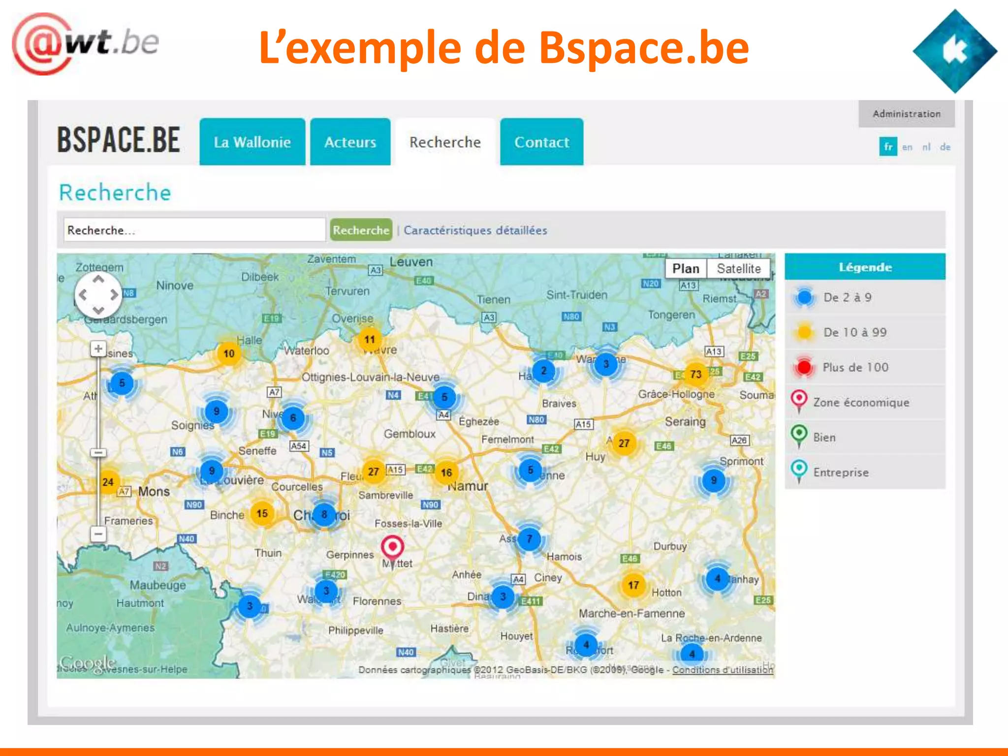 L’exemple de Bspace.be
 