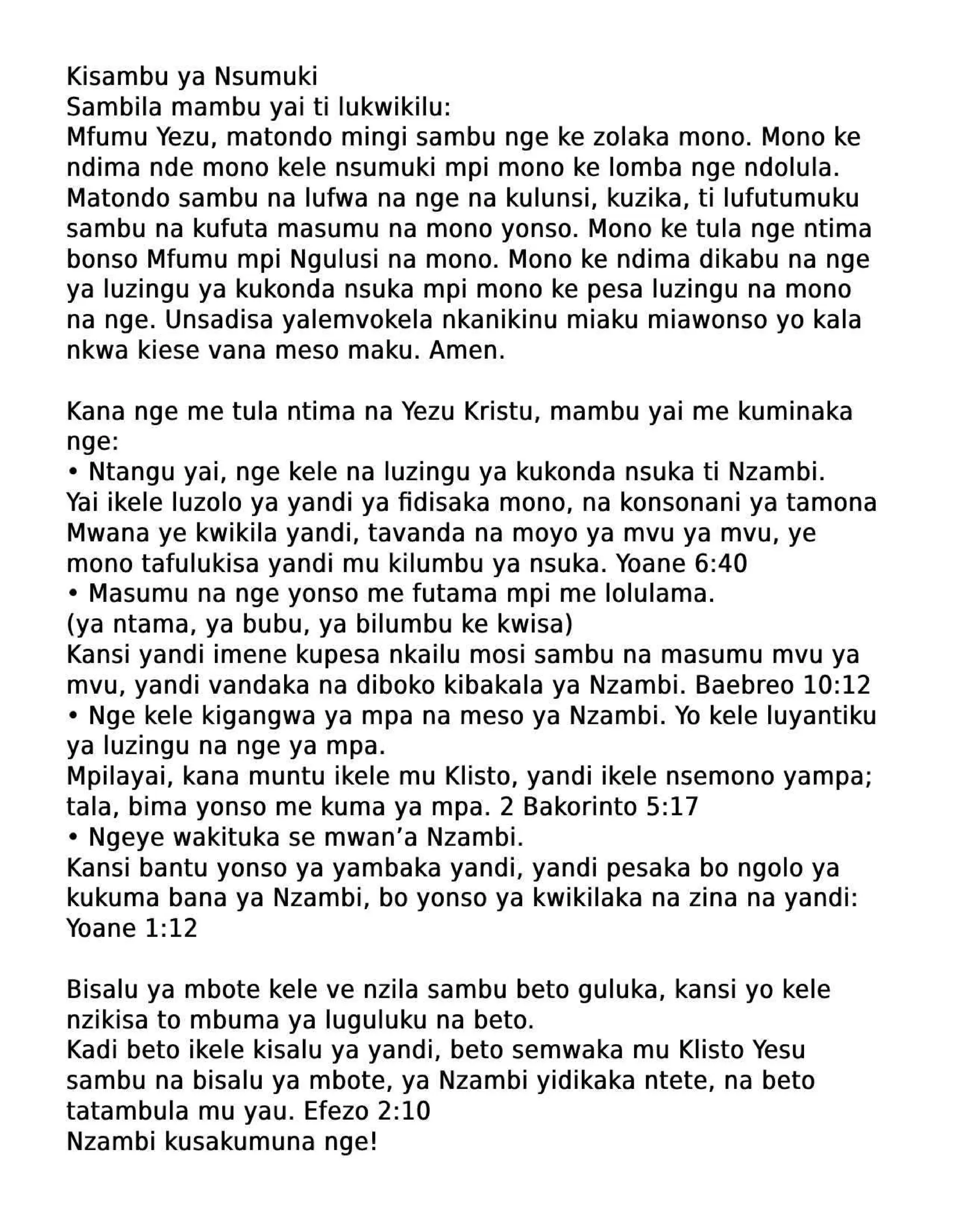 Kikongo Gospel Tract - ONLY JESUS CHRIST SAVES.pdf | Hinduism ...
