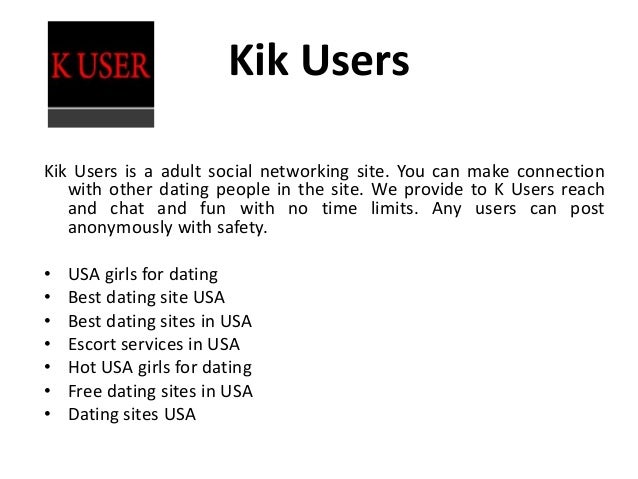 Nudes kik Kik Users