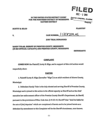 Mississippi Civil Rights Case - Filed 2013