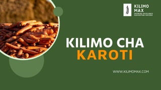 KILIMO CHA
KAROTI
WWW.KILIMOMAX.COM
 