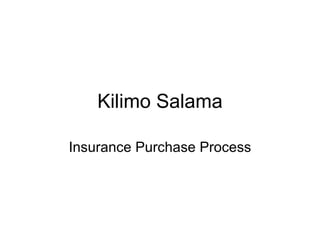 Kilimo Salama Insurance Purchase Process 