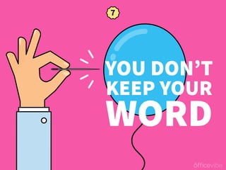 YOU DON’T
KEEP YOUR
WORD
 