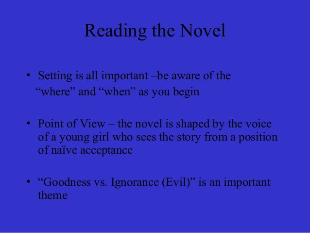 an analysis of the first person perspective in the novel to kill a mockingbird by harper lee Point of view the most outstanding aspect of to kill a mockingbird's construction lies in its distinctive narrative point of view scout finch, who narrates in the first person (i), is nearly six years old when the novel opens. an analysis of the first person perspective in the novel to kill a mockingbird by harper lee Point of view the most outstanding aspect of to kill a mockingbird's construction lies in its distinctive narrative point of view scout finch, who narrates in the first person (i), is nearly six years old when the novel opens.