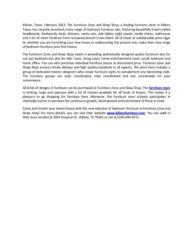 Furniture Zone and Sleep Shop Launches Stunning New Bedroom Sets