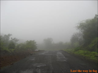 Lost the way in fog 