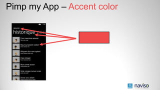 Pimp my App – Accent color

 