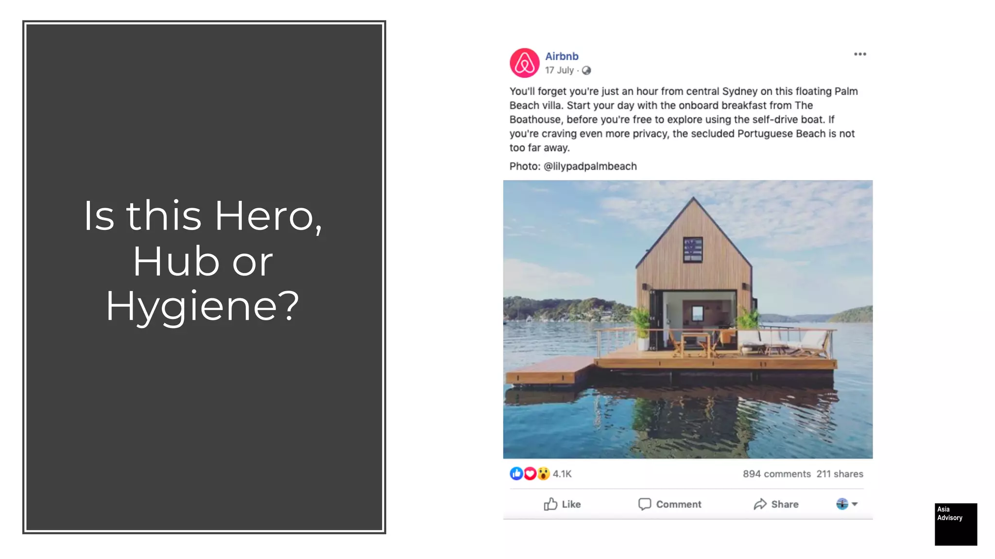 Is this Hero,
Hub or
Hygiene?
 