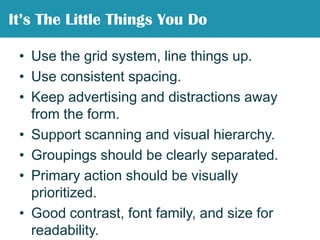 Watch out for long and wrapping labels.