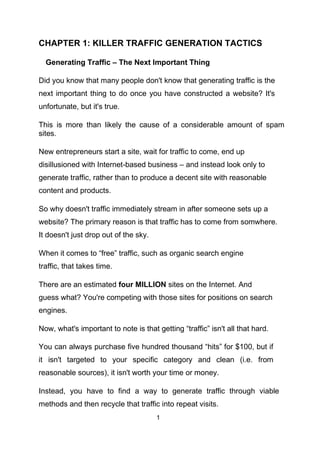 Killer traffic generation tactics | PDF