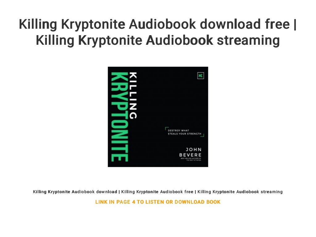 killing kryptonite free download