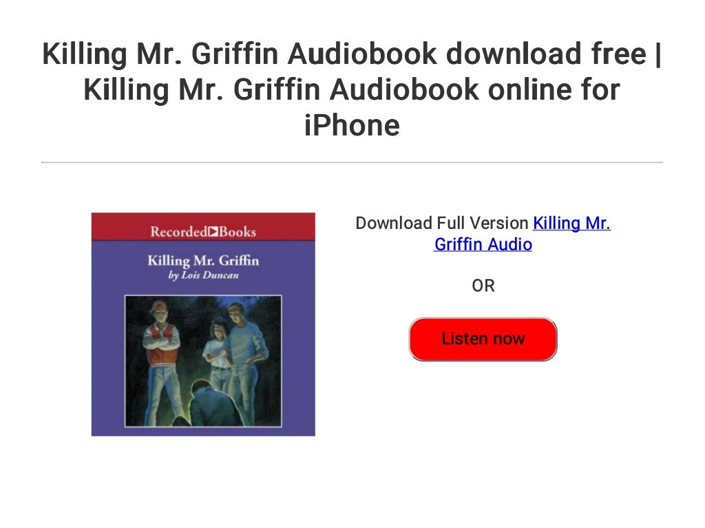 killing mr griffin audio book killing mr griffin audio book