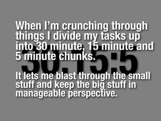 The
Concentration
Arts.
Techniques to tame the beast.
 