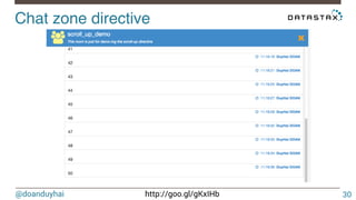 @doanduyhai http://goo.gl/gKxIHb
Chat zone directive!
30
 