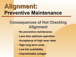Maintainance Alignment Kiln-Alignment-Analysis Alignment Type,Condition,Key | PPT